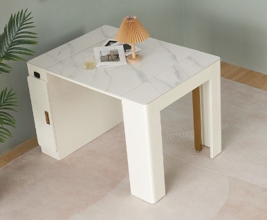 【HOME LIVING】Lalune Michel 0.4至1.8米白色伸縮餐桌