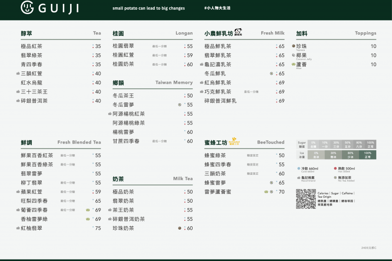 2024龜記台北地區最新菜單